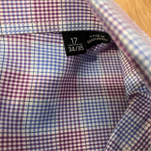 Hugo Boss | Sharp fit blue/purple plaid shirt - Picture 9 of 12